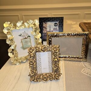 Set Of 4 Elegant Gold Photo Frame Set